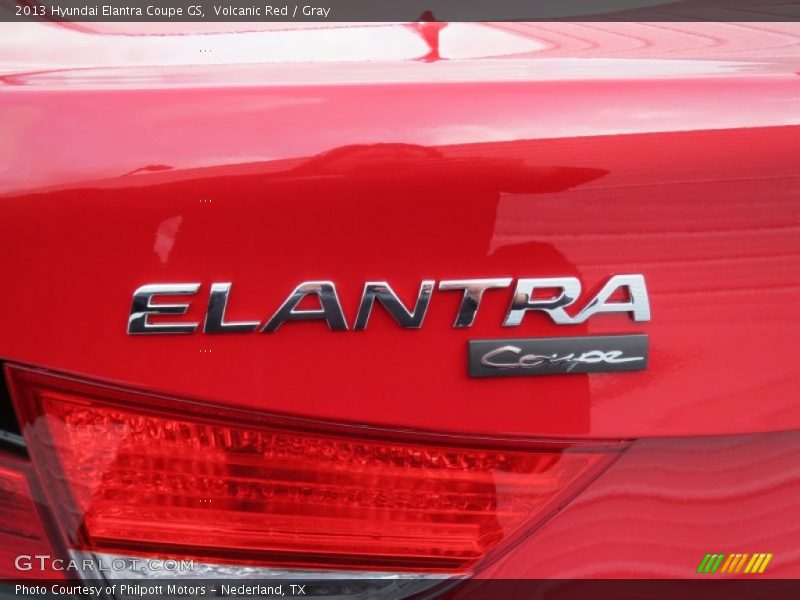 Volcanic Red / Gray 2013 Hyundai Elantra Coupe GS