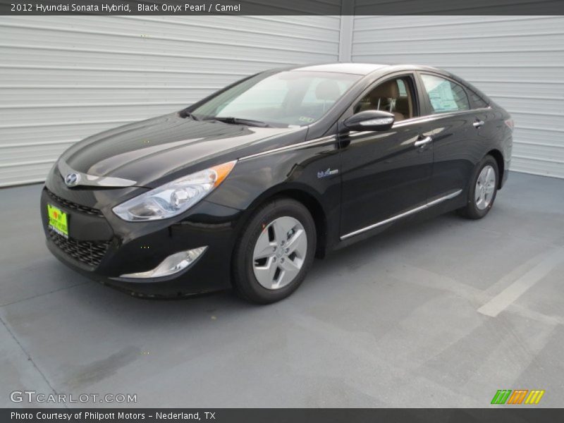 Black Onyx Pearl / Camel 2012 Hyundai Sonata Hybrid