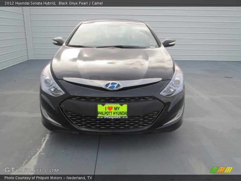 Black Onyx Pearl / Camel 2012 Hyundai Sonata Hybrid