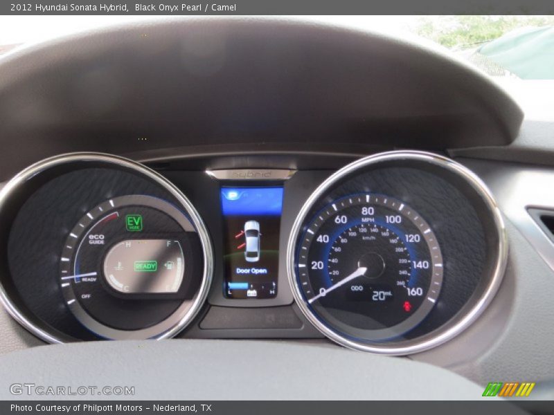 Black Onyx Pearl / Camel 2012 Hyundai Sonata Hybrid