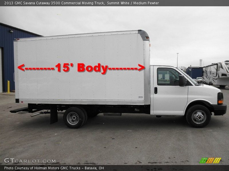 Summit White / Medium Pewter 2013 GMC Savana Cutaway 3500 Commercial Moving Truck