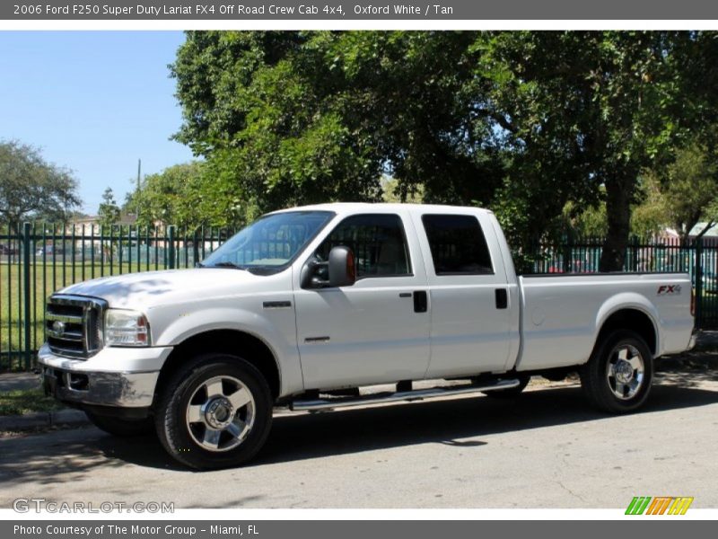 Oxford White / Tan 2006 Ford F250 Super Duty Lariat FX4 Off Road Crew Cab 4x4