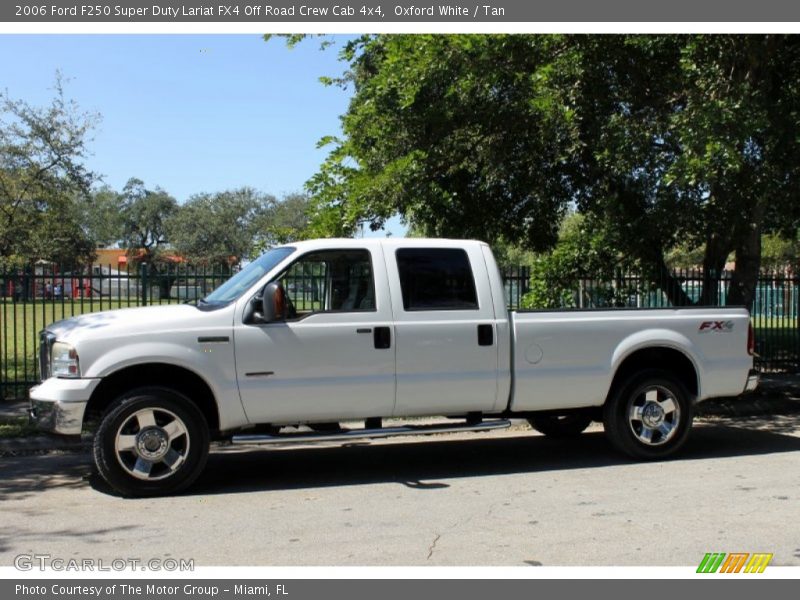 Oxford White / Tan 2006 Ford F250 Super Duty Lariat FX4 Off Road Crew Cab 4x4