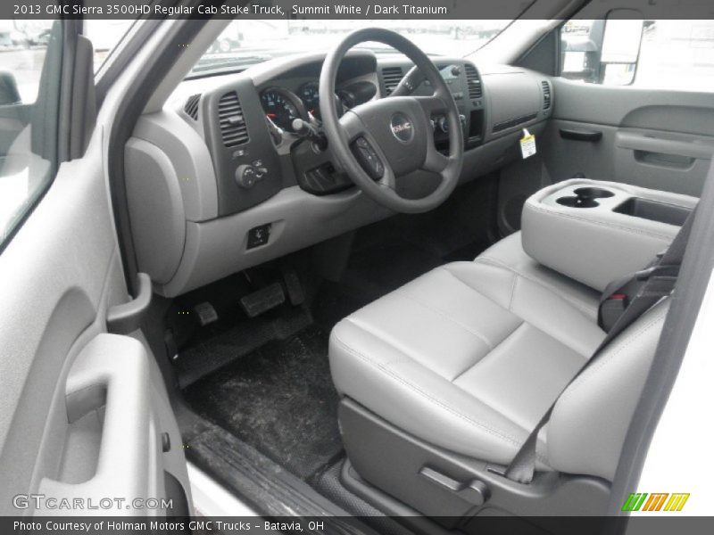 Summit White / Dark Titanium 2013 GMC Sierra 3500HD Regular Cab Stake Truck