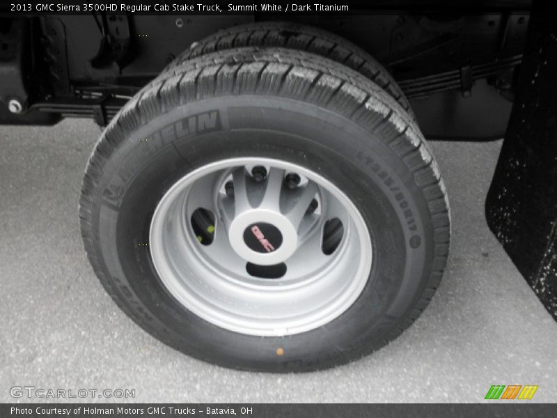 Summit White / Dark Titanium 2013 GMC Sierra 3500HD Regular Cab Stake Truck