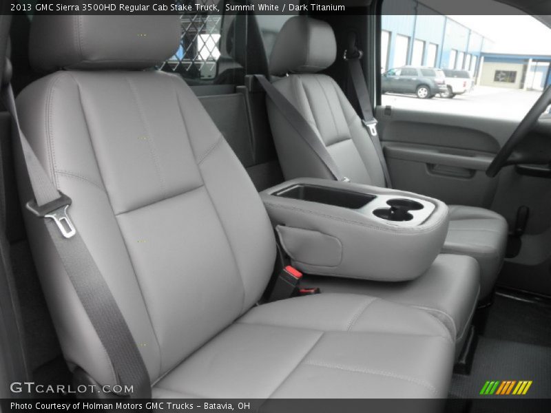 Summit White / Dark Titanium 2013 GMC Sierra 3500HD Regular Cab Stake Truck