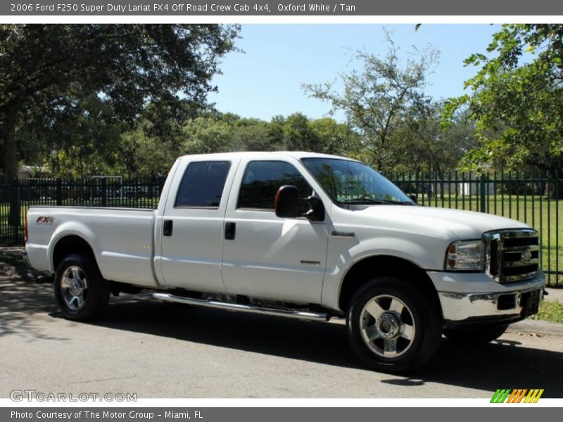 Oxford White / Tan 2006 Ford F250 Super Duty Lariat FX4 Off Road Crew Cab 4x4
