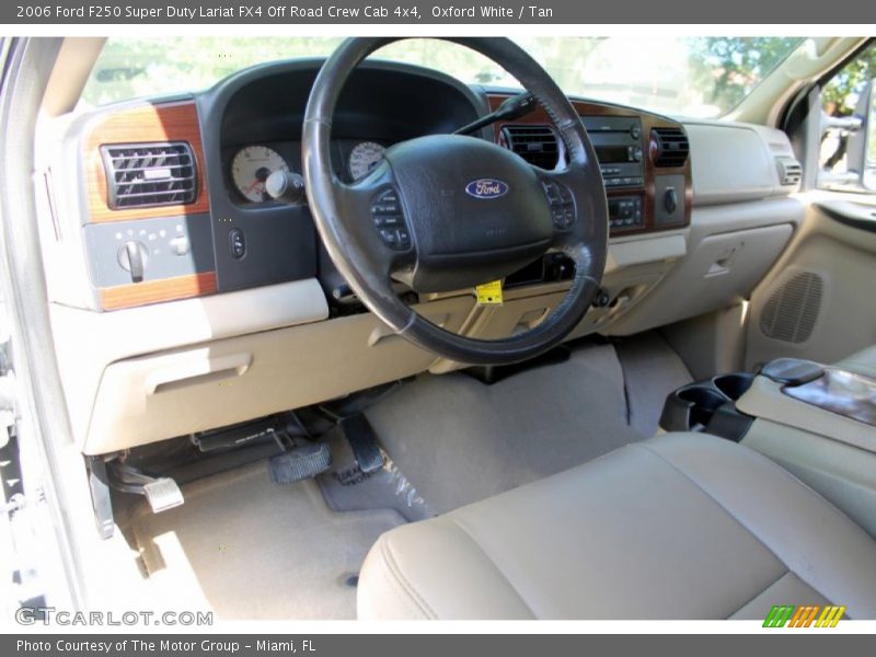 Oxford White / Tan 2006 Ford F250 Super Duty Lariat FX4 Off Road Crew Cab 4x4