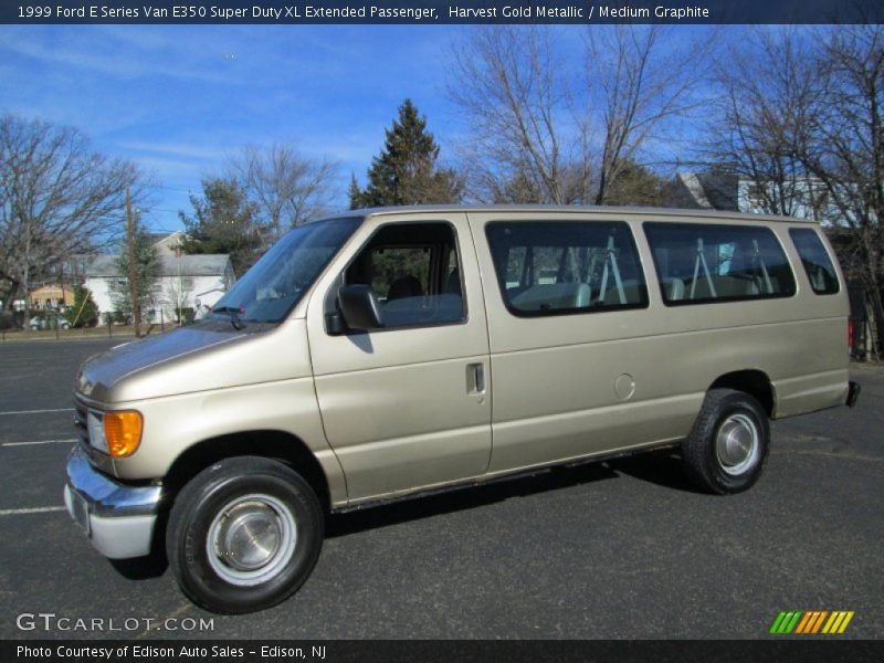 Harvest Gold Metallic / Medium Graphite 1999 Ford E Series Van E350 Super Duty XL Extended Passenger