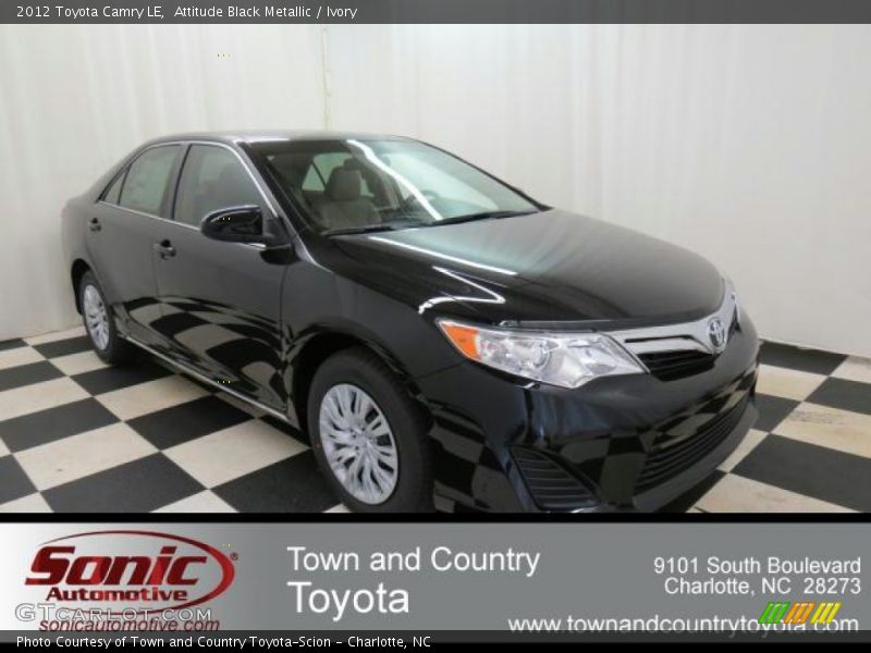 Attitude Black Metallic / Ivory 2012 Toyota Camry LE