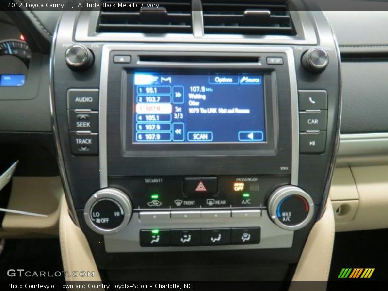 Attitude Black Metallic / Ivory 2012 Toyota Camry LE