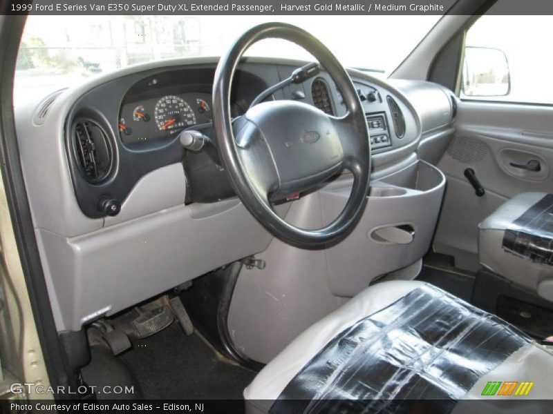 Harvest Gold Metallic / Medium Graphite 1999 Ford E Series Van E350 Super Duty XL Extended Passenger