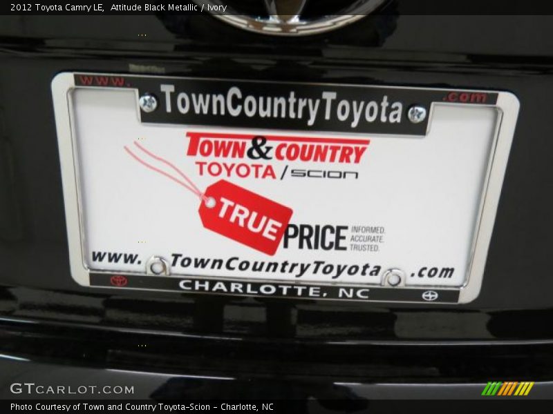 Attitude Black Metallic / Ivory 2012 Toyota Camry LE