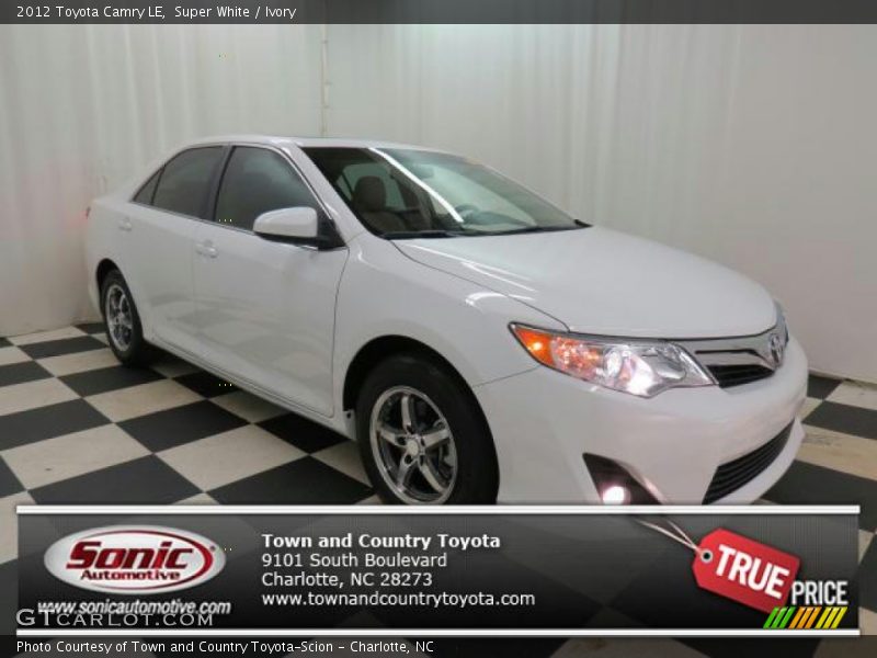 Super White / Ivory 2012 Toyota Camry LE