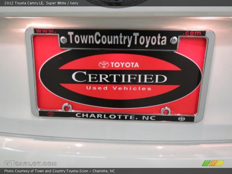 Super White / Ivory 2012 Toyota Camry LE