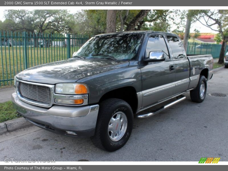 Storm Gray Metallic / Pewter 2000 GMC Sierra 1500 SLT Extended Cab 4x4