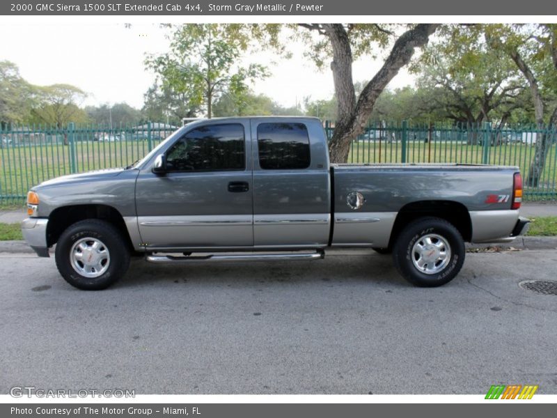 Storm Gray Metallic / Pewter 2000 GMC Sierra 1500 SLT Extended Cab 4x4