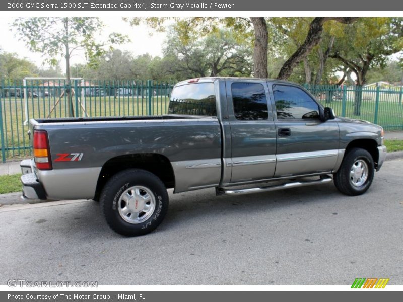 Storm Gray Metallic / Pewter 2000 GMC Sierra 1500 SLT Extended Cab 4x4