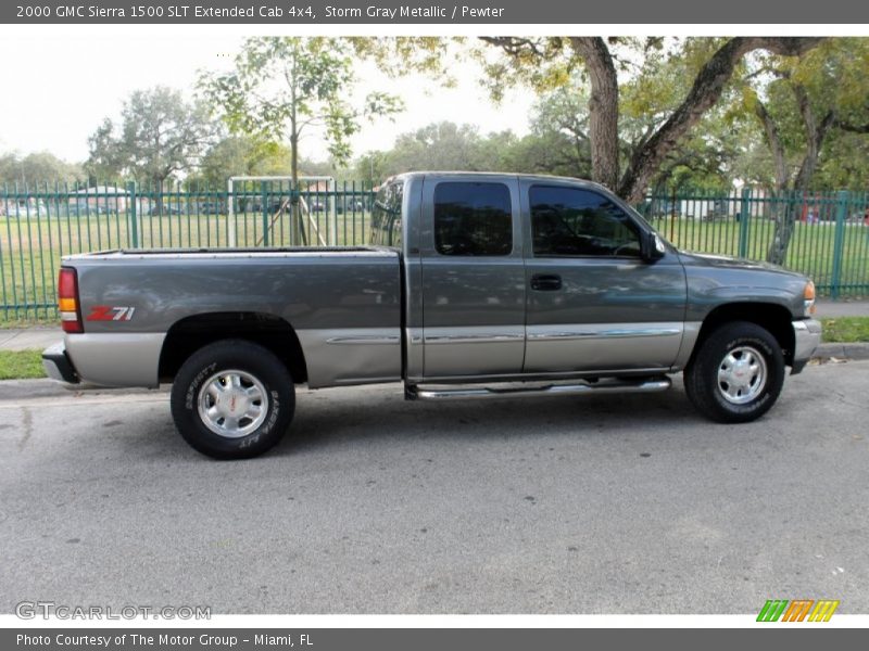 Storm Gray Metallic / Pewter 2000 GMC Sierra 1500 SLT Extended Cab 4x4