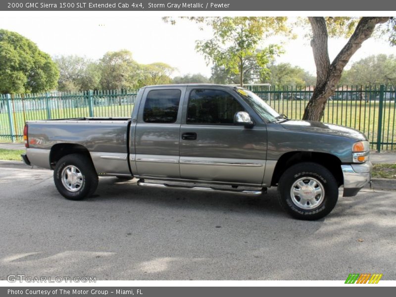 Storm Gray Metallic / Pewter 2000 GMC Sierra 1500 SLT Extended Cab 4x4