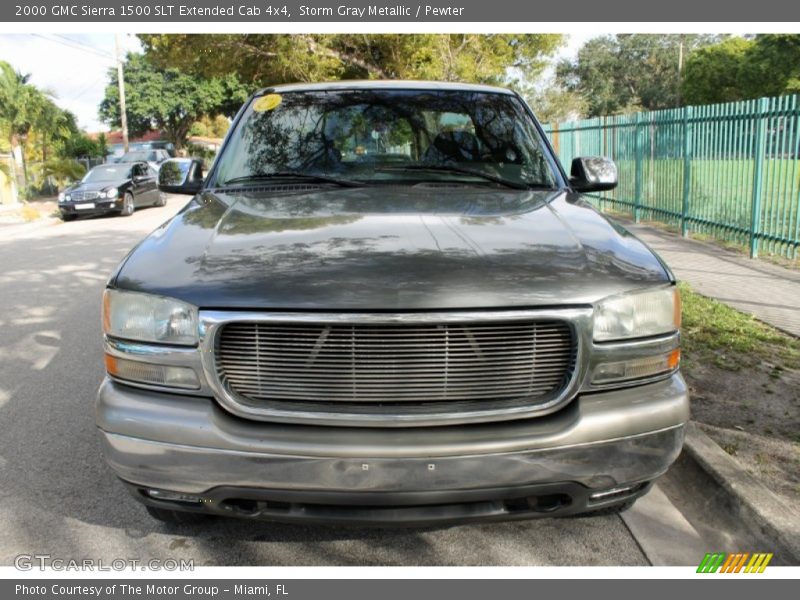Storm Gray Metallic / Pewter 2000 GMC Sierra 1500 SLT Extended Cab 4x4