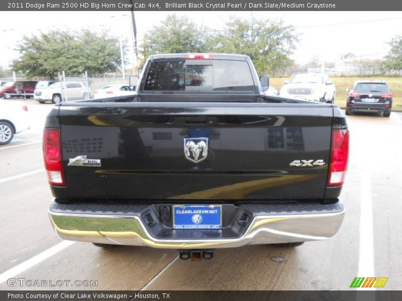 Brilliant Black Crystal Pearl / Dark Slate/Medium Graystone 2011 Dodge Ram 2500 HD Big Horn Crew Cab 4x4