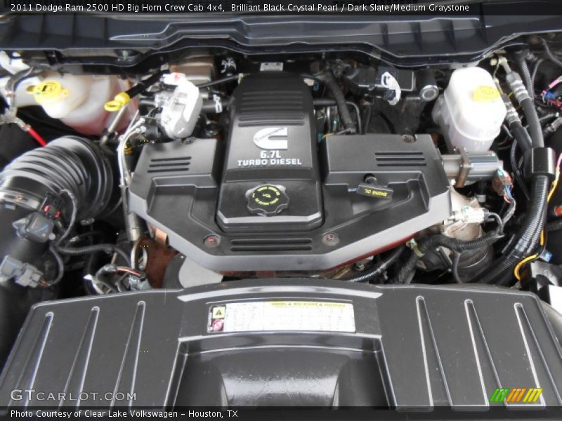 Brilliant Black Crystal Pearl / Dark Slate/Medium Graystone 2011 Dodge Ram 2500 HD Big Horn Crew Cab 4x4