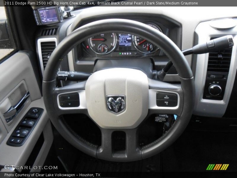 Brilliant Black Crystal Pearl / Dark Slate/Medium Graystone 2011 Dodge Ram 2500 HD Big Horn Crew Cab 4x4