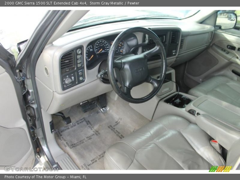 Storm Gray Metallic / Pewter 2000 GMC Sierra 1500 SLT Extended Cab 4x4
