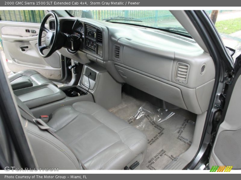 Storm Gray Metallic / Pewter 2000 GMC Sierra 1500 SLT Extended Cab 4x4