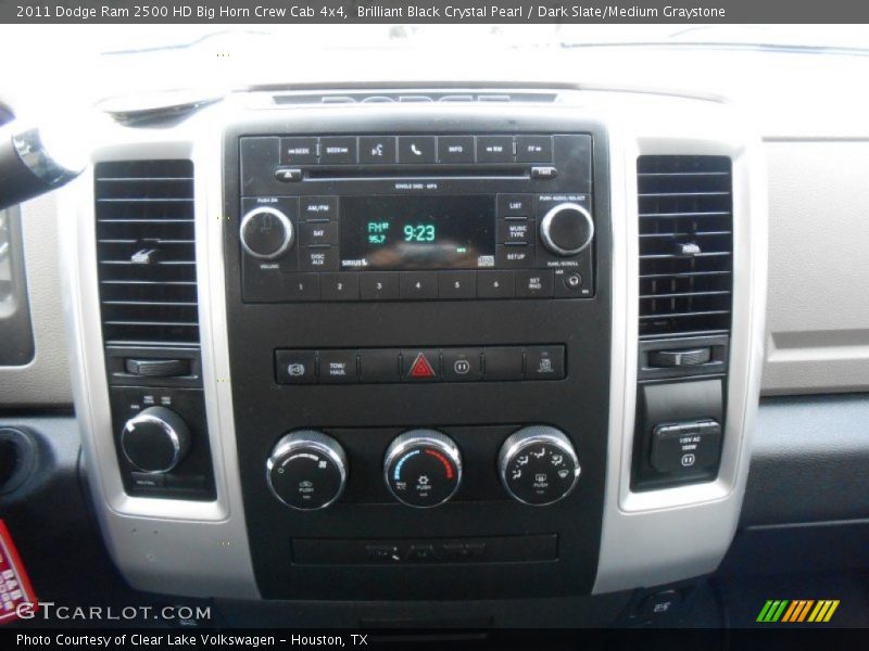 Brilliant Black Crystal Pearl / Dark Slate/Medium Graystone 2011 Dodge Ram 2500 HD Big Horn Crew Cab 4x4