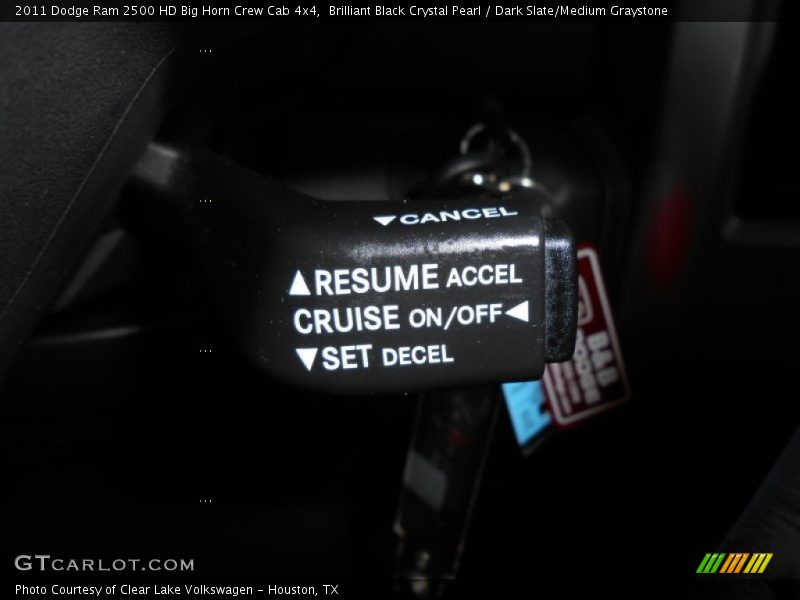 Brilliant Black Crystal Pearl / Dark Slate/Medium Graystone 2011 Dodge Ram 2500 HD Big Horn Crew Cab 4x4