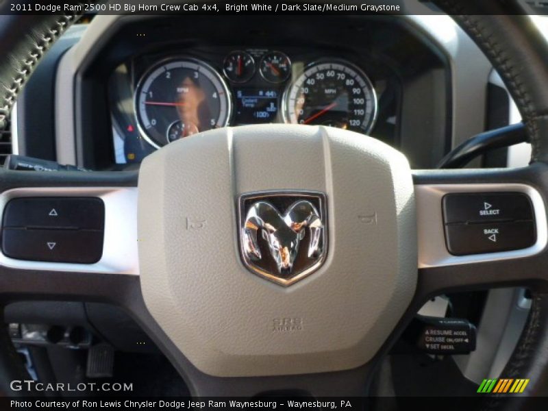 Bright White / Dark Slate/Medium Graystone 2011 Dodge Ram 2500 HD Big Horn Crew Cab 4x4