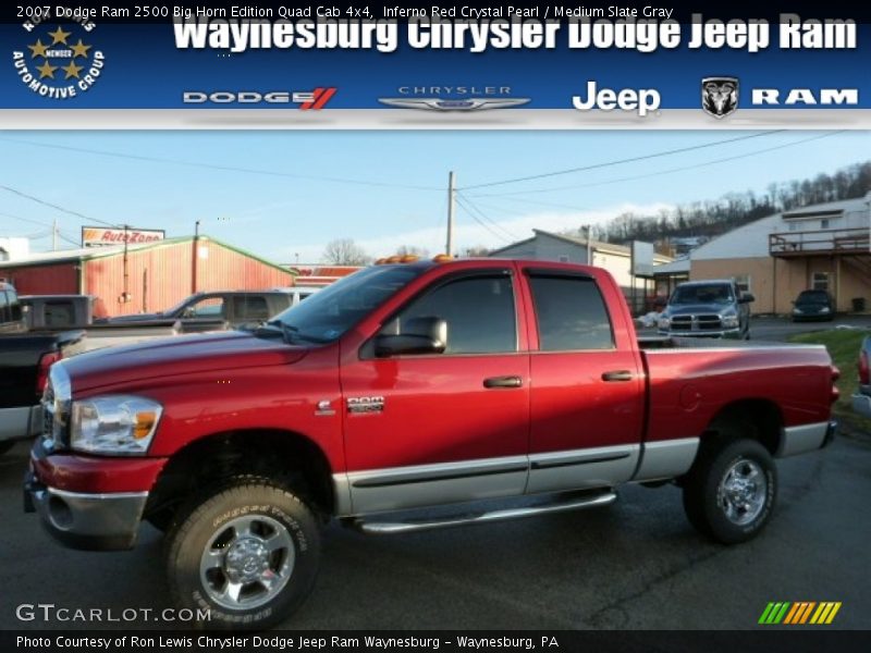 Inferno Red Crystal Pearl / Medium Slate Gray 2007 Dodge Ram 2500 Big Horn Edition Quad Cab 4x4