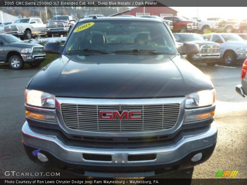 Deep Blue Metallic / Dark Pewter 2005 GMC Sierra 2500HD SLT Extended Cab 4x4