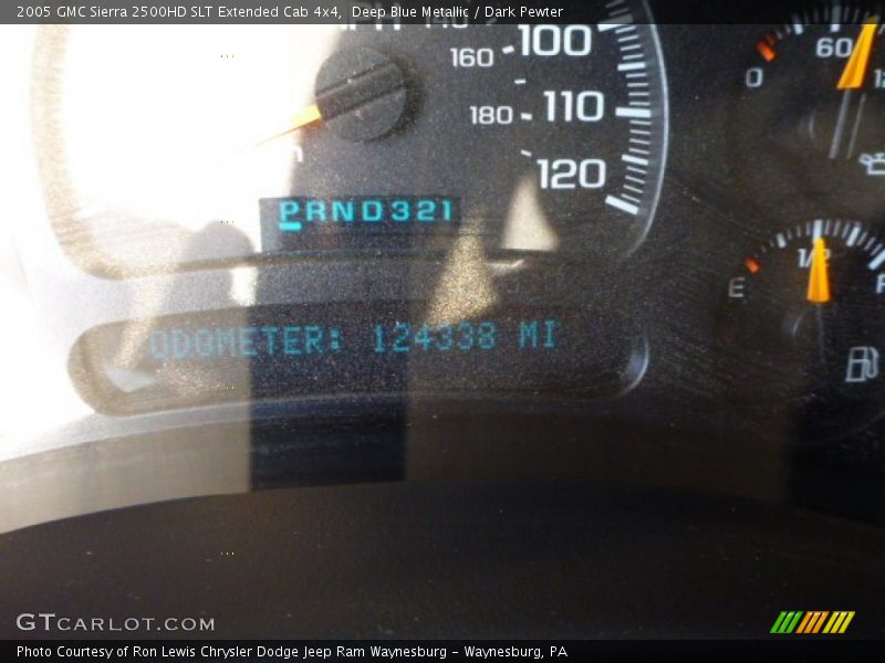 Deep Blue Metallic / Dark Pewter 2005 GMC Sierra 2500HD SLT Extended Cab 4x4
