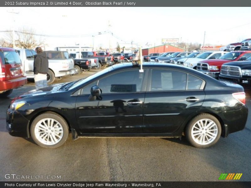 Obsidian Black Pearl / Ivory 2012 Subaru Impreza 2.0i Limited 4 Door