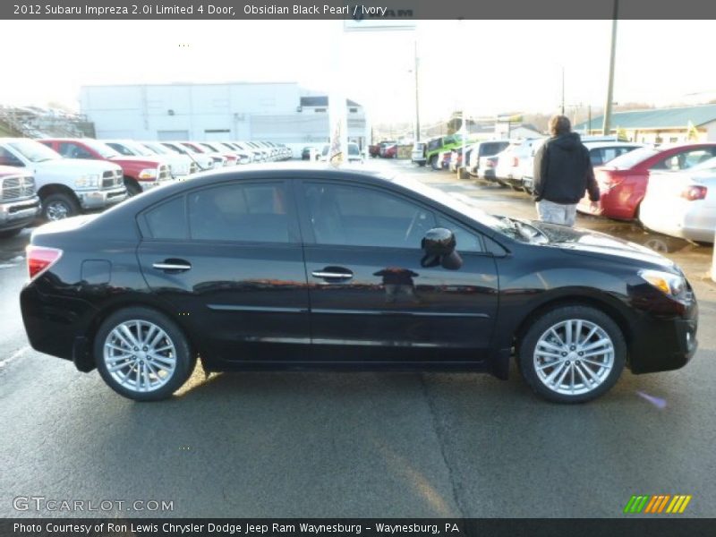 Obsidian Black Pearl / Ivory 2012 Subaru Impreza 2.0i Limited 4 Door