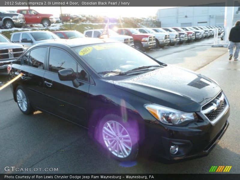 Obsidian Black Pearl / Ivory 2012 Subaru Impreza 2.0i Limited 4 Door