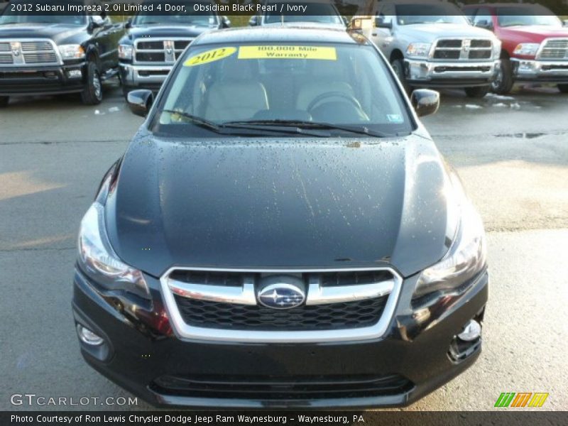Obsidian Black Pearl / Ivory 2012 Subaru Impreza 2.0i Limited 4 Door