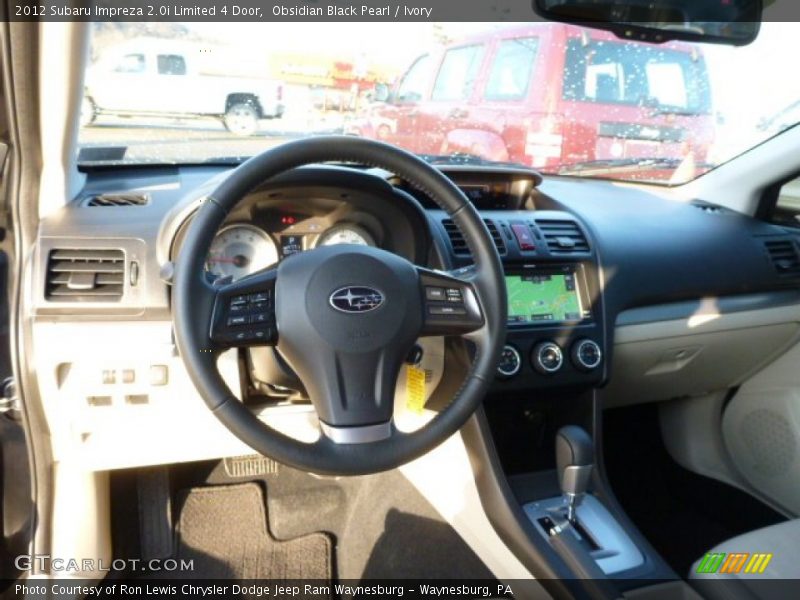 Obsidian Black Pearl / Ivory 2012 Subaru Impreza 2.0i Limited 4 Door