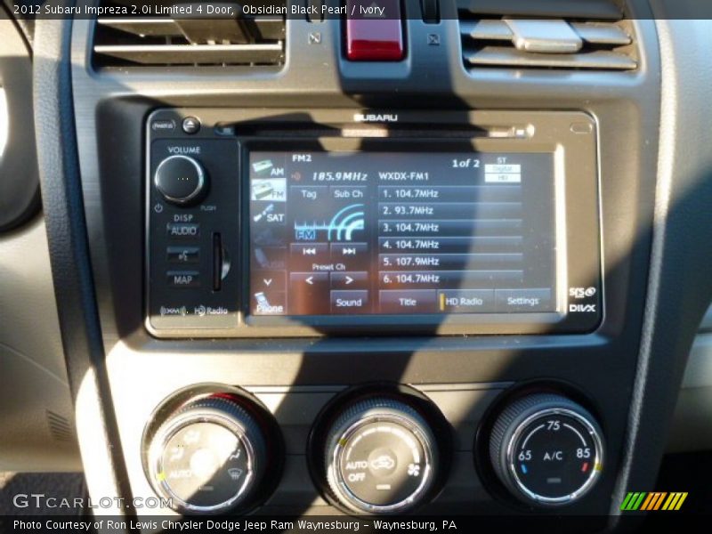 Obsidian Black Pearl / Ivory 2012 Subaru Impreza 2.0i Limited 4 Door