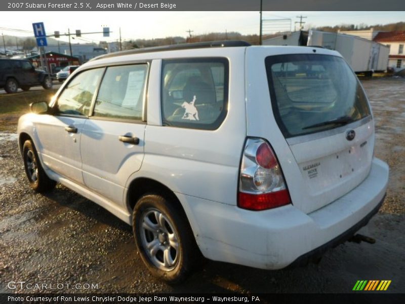 Aspen White / Desert Beige 2007 Subaru Forester 2.5 X