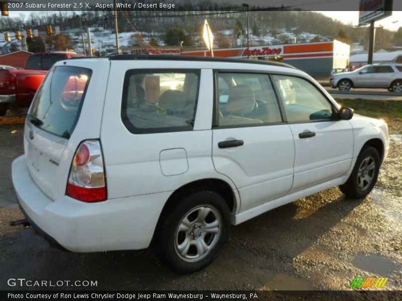 Aspen White / Desert Beige 2007 Subaru Forester 2.5 X