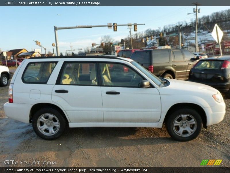 Aspen White / Desert Beige 2007 Subaru Forester 2.5 X