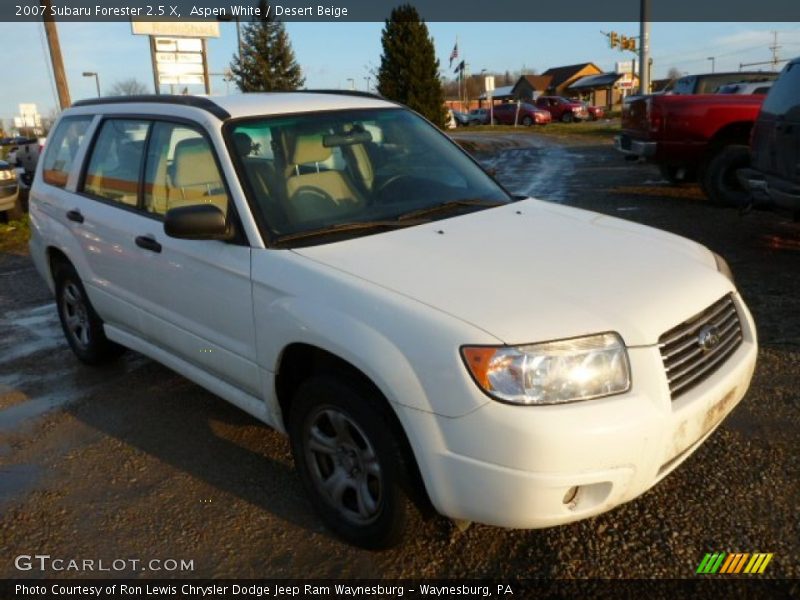 Aspen White / Desert Beige 2007 Subaru Forester 2.5 X