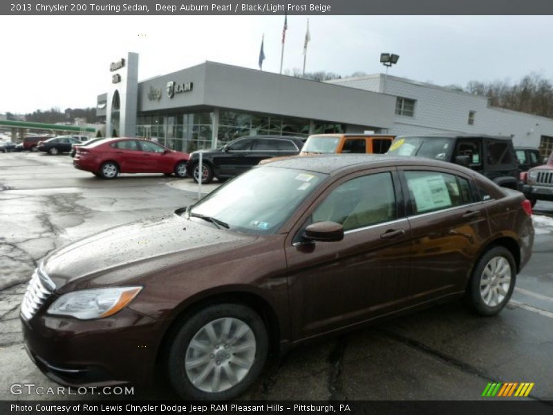 Deep Auburn Pearl / Black/Light Frost Beige 2013 Chrysler 200 Touring Sedan