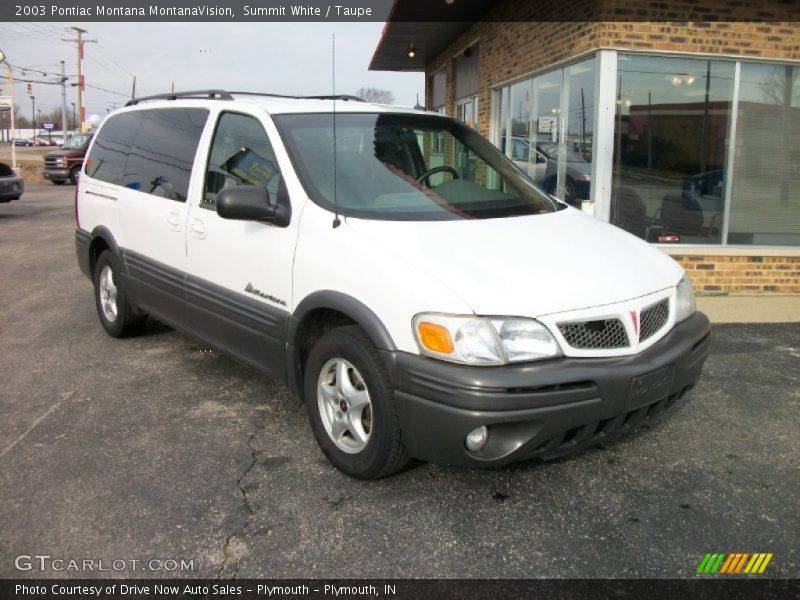 Summit White / Taupe 2003 Pontiac Montana MontanaVision