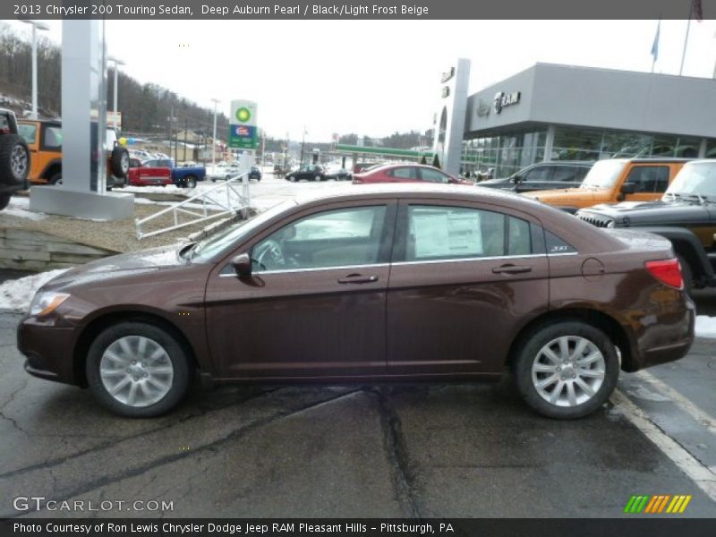 Deep Auburn Pearl / Black/Light Frost Beige 2013 Chrysler 200 Touring Sedan