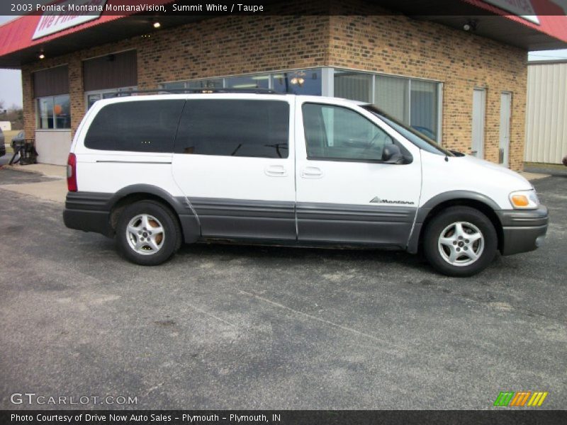 Summit White / Taupe 2003 Pontiac Montana MontanaVision